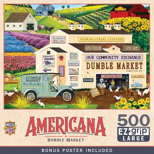 MasterPieces Dumble Market Jigsaw Puzzle - 500 Piece EZ Grip Puzzle for Adults - Ages 14+ - style: Dumble Market