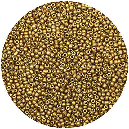 5000pcs Green Gold Glass Seed Beads Bulk, Small Tiny Waist Spacer Beads for Bracelet, Necklace Jewelry Making, DIY Craft Projects(3mm 8/0) - color: Matte Metallic Green Gold, size: 3mm