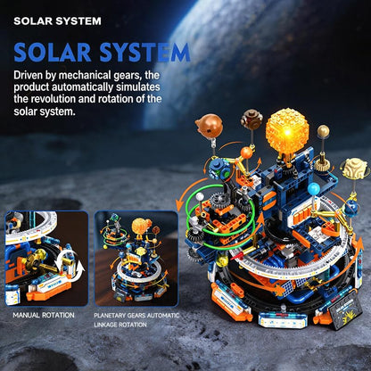 Solar System Globe Building Set, 1140 Pcs STEM Planet Assembly Model for Teens