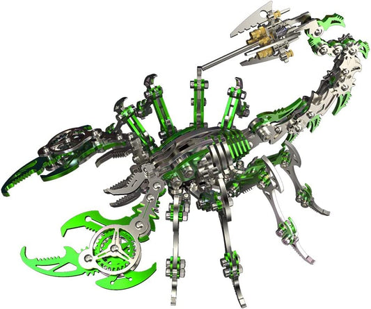 Green 3D Metal Puzzle for Adults Scorpion, DIY Colorful 3D Metal Model Kits to Build with Tool, 3D Desktop Model Kits Building Toys for Adults/Teens - style: B