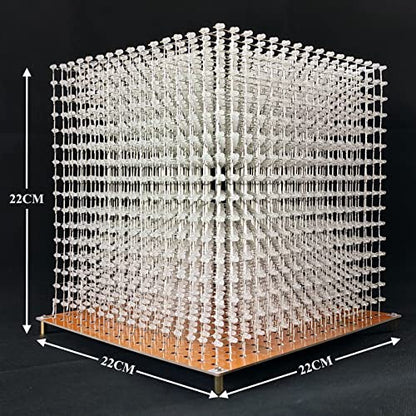 Mini 3D Led Cube DIY Electronics Kit Soldering Project Kit (3D16MINI-MULTI4-KIT) - color: 3d16mini-multi4-kit