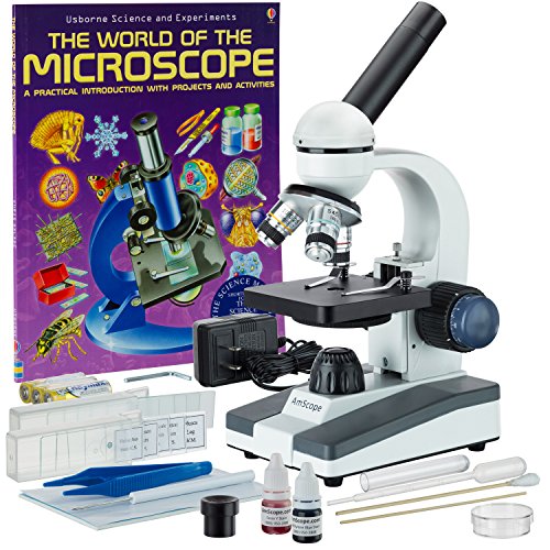 AmScope M150C-SP14-WM 1000X Portable Microscope with Slide Preparation