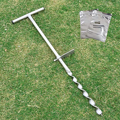 Soil Probe 36 Inch with 2 Bags, Twist Soil Sample Probe for Lawn House Plants, T-Handle Soil Sampler Probe Rod, Stainless Steel Soil Test Kits Tool for Soil Sampling - size: 36" #Twist