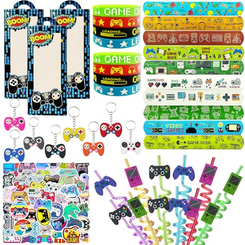 110PCS Video Game Party Favors, Gamer Goodie Bag Stuffers and Supplies - style: Video Game
