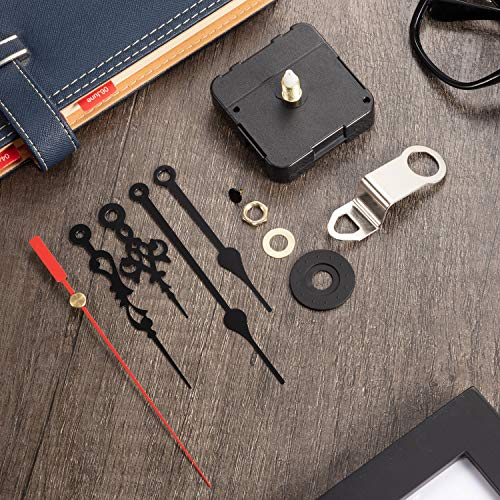Hicarer 2 Quartz Clock Kit, Shaft Length 1-1/5 Inch/ 31 mm, Black, Red - color: Black, Red, size: Shaft Length 1-1/ 5 Inch/ 31 mm
