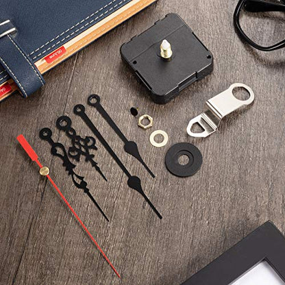 Hicarer 2 Quartz Clock Kit, Shaft Length 1-1/5 Inch/ 31 mm, Black, Red - color: Black, Red, size: Shaft Length 1-1/ 5 Inch/ 31 mm