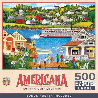 MasterPieces Sweet Summer Memories Jigsaw Puzzle - 500 Piece EZ Grip, Summer Theme - Adult - style: Sweet Summer Memories