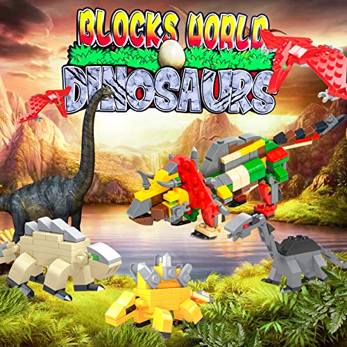 12PCS Pre Filled Easter Eggs Dinosaurs Party Favors Party Supplies Building Blocks Mini Animal Educational Toy Stacking Block Sets Science STEM Gift for Boys & Girls Kids Age 6+ - style: DINOSAURS