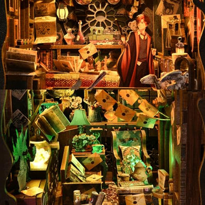 TOYQI Book Nook Kit, DIY Miniature Dollhouse Kit for Adults and Teens - color: House of Magic