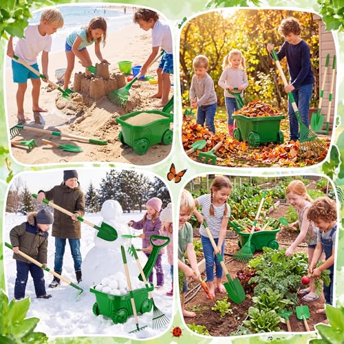 16 Pcs Kid Gardening Tool Bug Explorer Kit, Kid Wheelbarrow Set