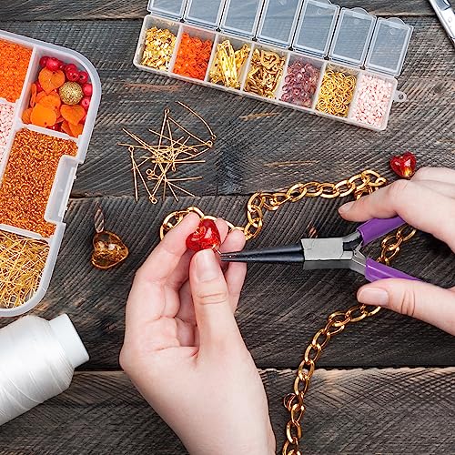 URSKYTOUS 5Pcs Jewelry Pliers Set Jewelry Making Pliers Tools Kit Include Jewelry Making Needle Nose Chain Nose Round Bent Pliers Wire Cutter for Bracelet Beading DIY Craft Jewelry Making Supplies - color: 5pcs Pink Blue Purple Black Yellow