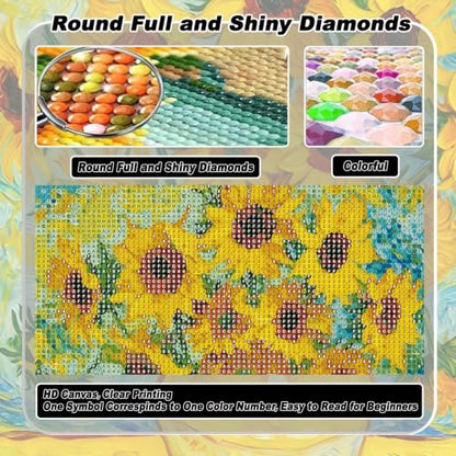 VeGuude Diamond Art Kits for Adults Sunflower Diamond Painting Kits 12*12In - color: DP04897