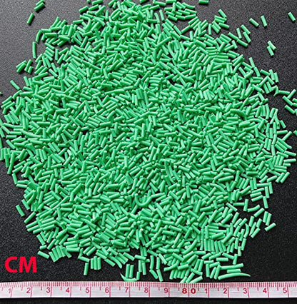 50g Fake Sprinkles Resin Sprinkles Fake Candy Sprinkles Clay Sprinkles Polymer Sprinkles Polymer Clay Slices for Nail Art DIY Crafts Cake Phone Case(7-Green) - color: 17-Green