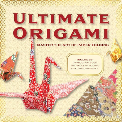 The Ultimate Origami Kit: Master the Art of Paper Folding - Includes: Instruction Book, 100 Pieces of Double Sided Origami Paper