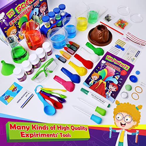 UNGLINGA 70 Lab Experiments Science Kits for Kids Chemistry Set Toys - style: Science kit with 70 experiments