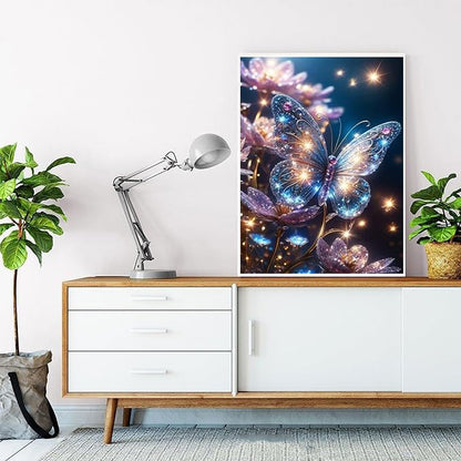 Ekuxom 5D Butterfly Diamond Art Kits for Adults-Diamond Painting - color: Light and Butterfly