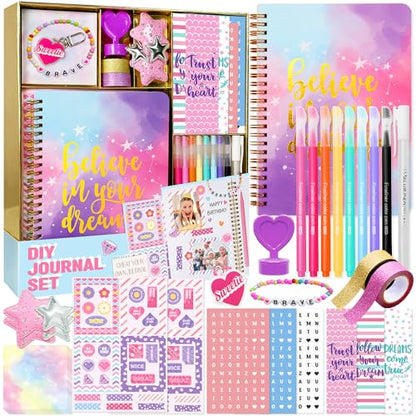 Nollh DlY Journal Kit for Girls Scrapbook Gifts for 8-12 Year Old Girl