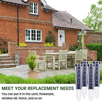 Yexiya 4 Pcs 5'' Rain Gauge Outdoor Acrylic for Garden Yard Lawn,Blue - color: Blue