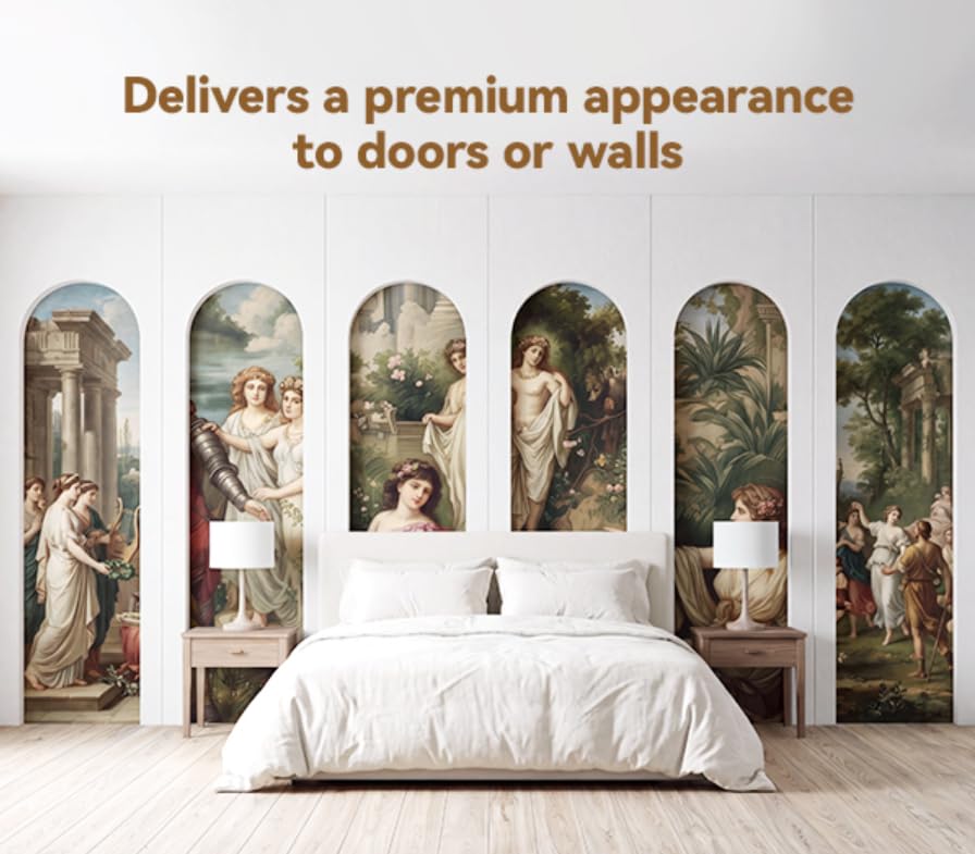 INMOZATA Arch Wainscoting Panels Kit, MDF Board and Batten Wall Panel Kit