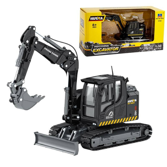 Gemini&Genius Tracked Black Excavator Toys, Diecast Digger Construction Toy - color: 1726 Black