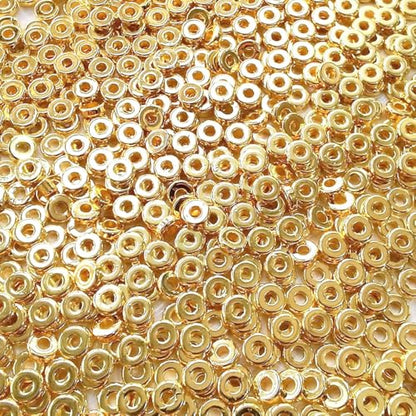 6mm Flat Round Spacer Beads, Clay Beads for Bracelets Making Kit, Heishi Polymer Flat Disc Spacer Beads for Jewelry Making, Clay Beads for Jewelry Making Gold Beads Silver (2000pcs) - color: 2000pcs