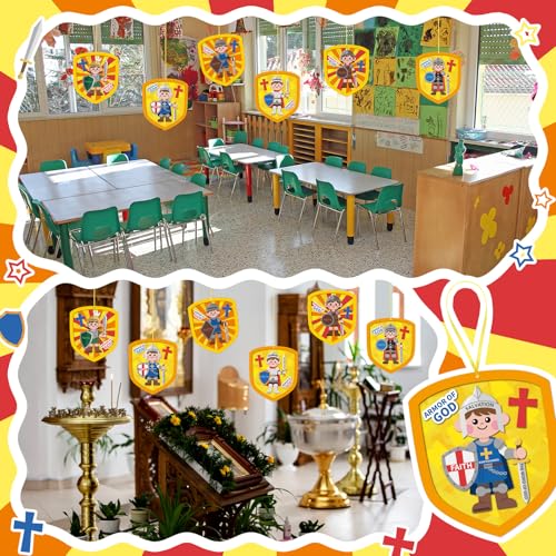 Sinload 24 Sets Armor of God Crafts Kit Religious Sunday School VBS Supply - style: Armor of God