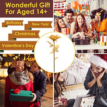 Piececool 3D Metal Puzzles Rose Flower Model Kits, Artificial Flowers Metal Building Blocks DIY 3D Puzzle for Adults, for Father Mothers Valentines Day, 15Pcs Gold - color: Golden