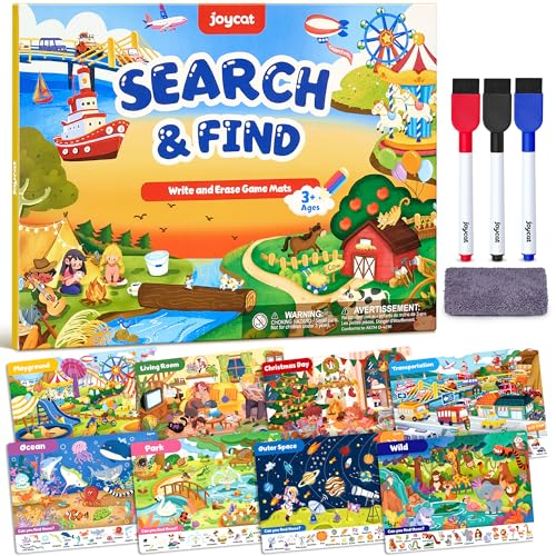 JoyCat Search & Find Activity Books, Preschool Learning Game Activities - style: Mixed Themes