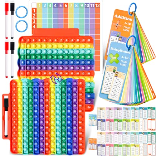 Addition Flash Cards + Multiplication Flash Cards + Math Board - color: C+j+p