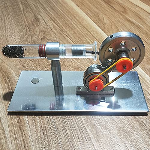 Single Cylinder Sterling Engine Model, Motor Steam Heat Education Physics Science Experiment Model Steam Power Lab Teaching Tool