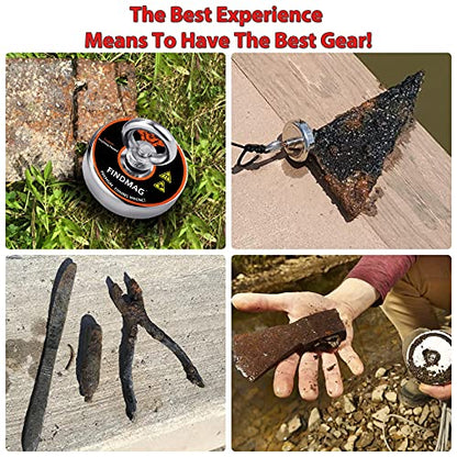 FINDMAG 500 LBS Neodymium Fishing Magnet Kit, 2.36 Inch Magnet Fishing - size: 500 LB Single Sided Magnet Kit