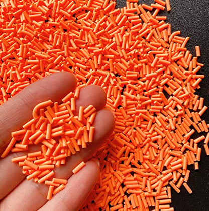 50g Fake Sprinkles Resin Sprinkles Fake Candy Sprinkles Clay Sprinkles Polymer Sprinkles Polymer Clay Slices for Nail Art DIY Crafts Cake Phone Case(5-Orange) - color: 15-Orange