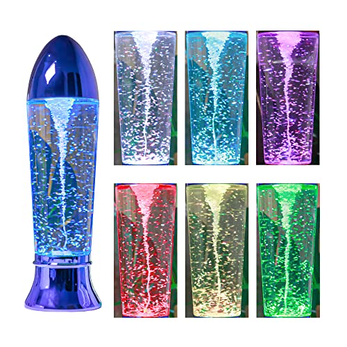 YAKii 10.5" Tornado Lamp LED Color Changing,Tornado Maker Science Toy, Battery/USB Cable Operated,Christmas Day Decoration Blue - color: Blue