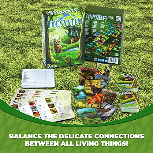 Ecosystem - A Family Card Game about Building Habitats | Learn about Animals, Ecology & Biodiversity for Kids, Adults, Families or the classroom! Fun Board Games for Environmental Science Class - style: Ecosystem