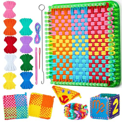 REENLIV Upgraded Weaving Loom Kit Toys for Kids & Adults, DIY Arts & Crafts - color: Big Green