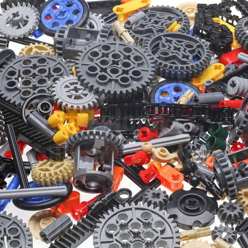270pcs Technic-Parts Wheels-Axles-Chain-Gears-Tire-Link,Random Color pieces