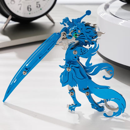 3D Metal Puzzle The Meow Meow Family General Cat, Blue - color: General Cat Blue