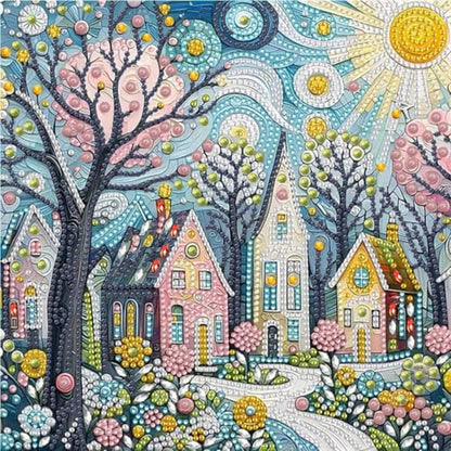 House Diamond Art Kits for Adults,DIY Diamond Painting Kits 12 X 12 inch - color: SH132