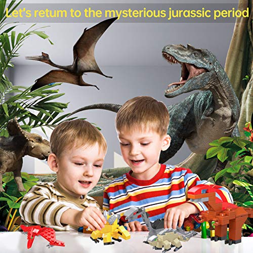 12PCS Pre Filled Easter Eggs Dinosaurs Party Favors Party Supplies Building Blocks Mini Animal Educational Toy Stacking Block Sets Science STEM Gift for Boys & Girls Kids Age 6+ - style: DINOSAURS