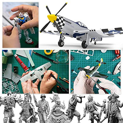 Testors Model Paint and Pixiss Model Accessory Kit - 10 Rich Enamel Paints - Fast Drying - Adheres to Plastic, Paper, Metal - Includes Essential Tools for Gundam, Model Cars, DnD Miniatures