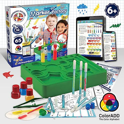 Science4you Marker Maker for Kids - Make Your Own Washable and Scented Markers for Kids, Marker Set with 12 Activities + 65 Contents, Stem Toys, Games, Gifts for 6+ Year Old Boys and Girls… - style: Classic