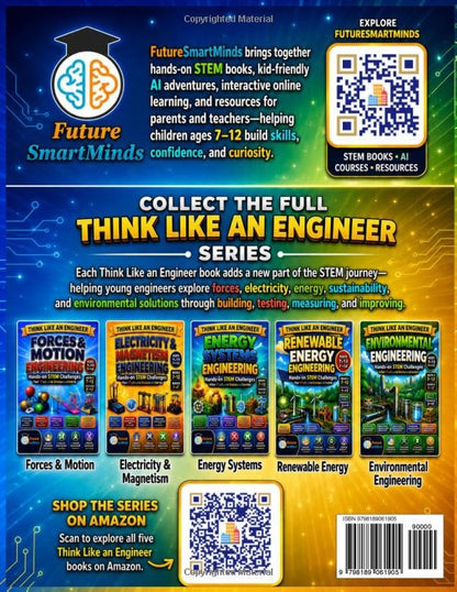 Electricity and Magnetism Engineering: Hands-On STEM Projects for Kids Ages 7–12: Build, Test, Measure, and Improve Electric Circuits, Magnetic ... Cranes, and Motors (Think Like an Engineer)