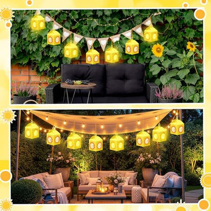 Simgoing 12 Sets Sun Lantern Crafts Kit with LED Lights - style: Sun