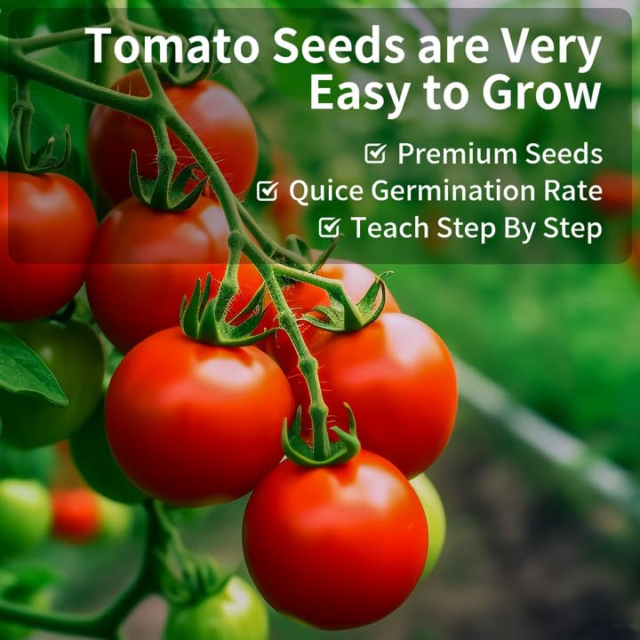 5 Tomato & Tomatillo Seed Kit with Planting Tools, Non-GMO Heirloom