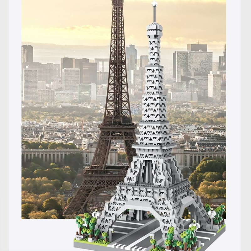 Aningde 2600Pcs Eiffel Tower Architecture Micro Building Bricks Model Kit for Adults – Detailed Architectural Display Model – Ages 14+