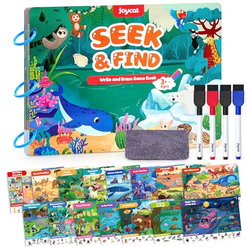 JoyCat Seek & Find Game Book - Animal Preschool Learning Activity - style: 4. Seek & Find Animals