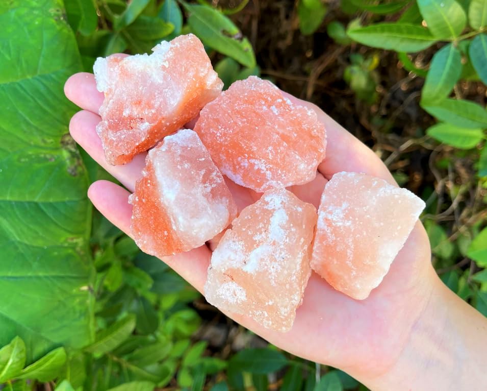 Zenkeeper 1 Lb Large Raw Himalayan Salt Crystal Rough Himalayan Quartz Natural Orange Salt Stone Crystal Stone Mineral Specimen Gemstone Healing Crystals and Stones - color: Himalayan Quartz (Orange Salt Stone)