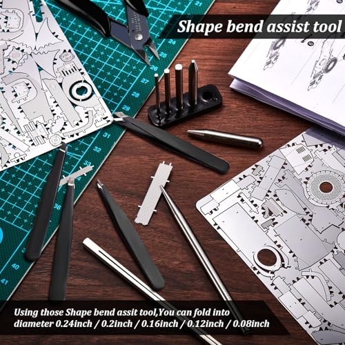 Honoson 12 Pcs Metal Model Tool Kit for 3D Earth Puzzles