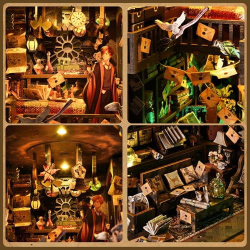 TOYQI Book Nook Kit, DIY Miniature Dollhouse Kit for Adults and Teens - color: House of Magic