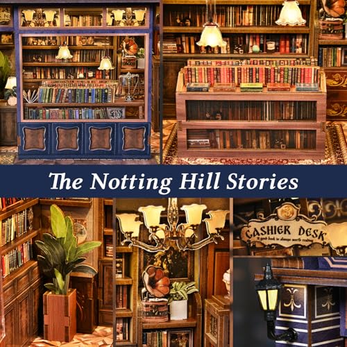 TOYQI Book Nook Kit, DIY Miniature Dollhouse Kit for Adults and Teens - color: Notting Hill Stories